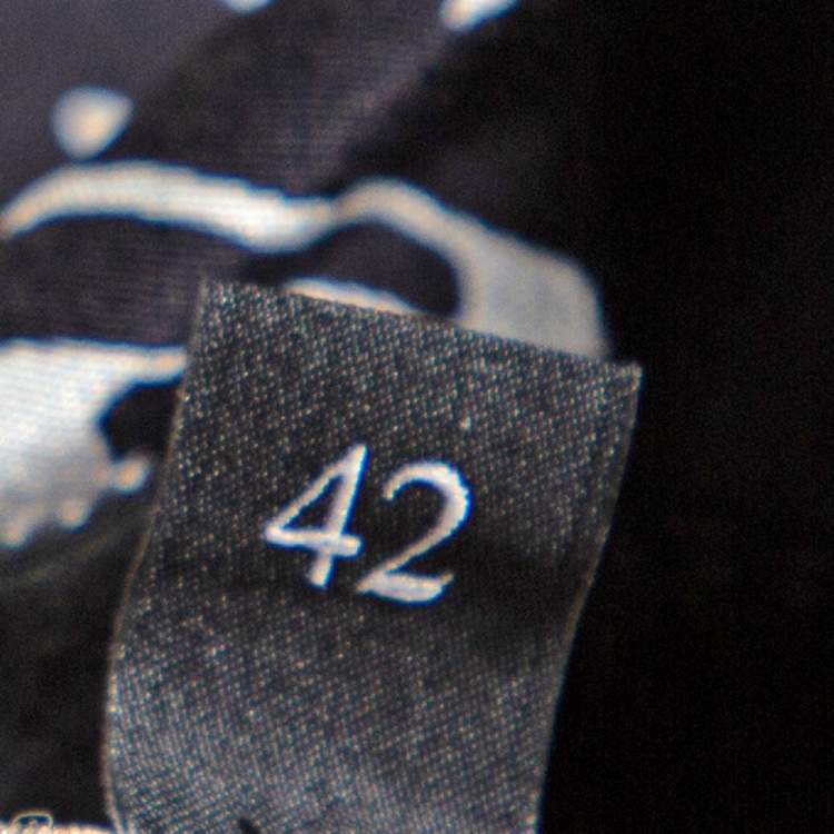 Pre Owned Gucci Multicolor Printed Silk Pleated V Neck Dress M