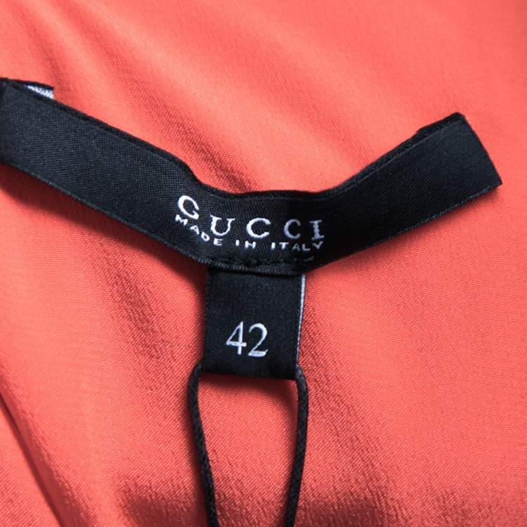 Pre Owned Gucci Multicolor Printed Silk Tiered Shift Dress M