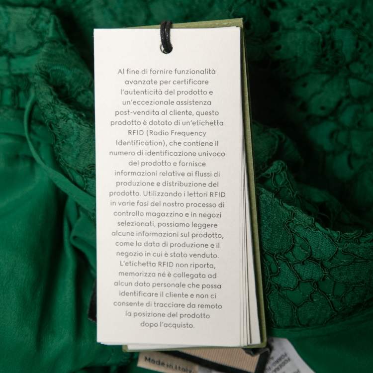 Pre Owned Gucci Green Floral Lace Shorts M