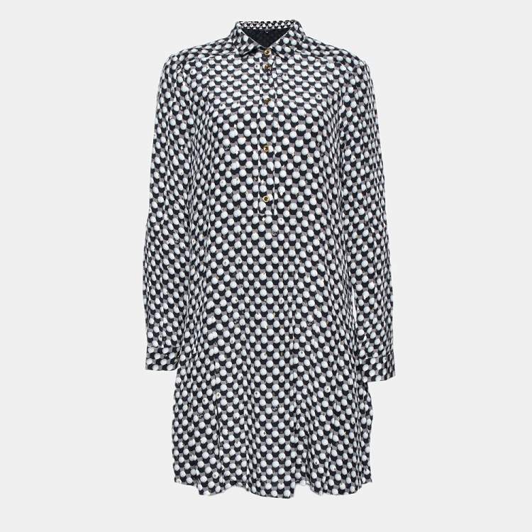 مملوكة مسبقًا Gucci Black Dot Printed Fil Coupe Midi Dress M