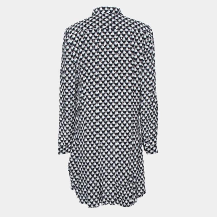 مملوكة مسبقًا Gucci Black Dot Printed Fil Coupe Midi Dress M