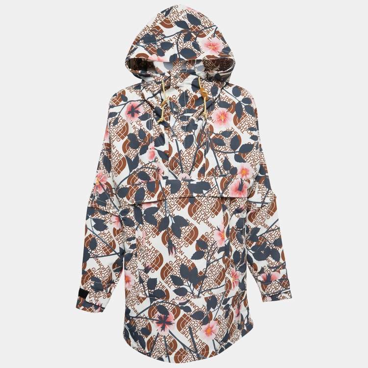 Gucci X North Face Multicolor Floral Print Synthetic Hooded Jacket XXS ...