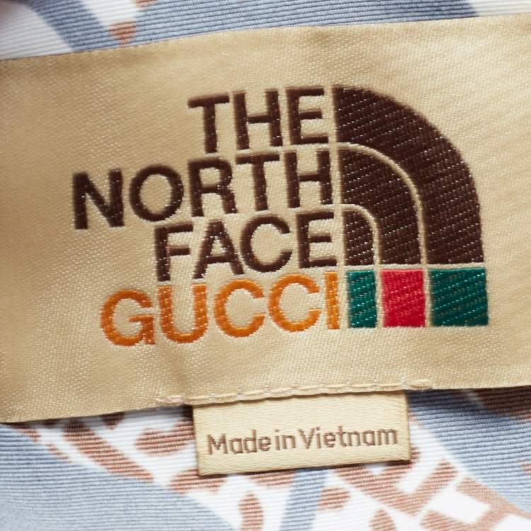 Pre Owned Gucci X North Face Multicolor Floral Print Synthetic Hooded Jacket XXS