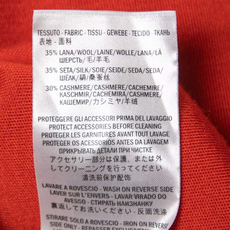 مملوكة مسبقًا Gucci Orange Knit Crew Neck Short Dress M