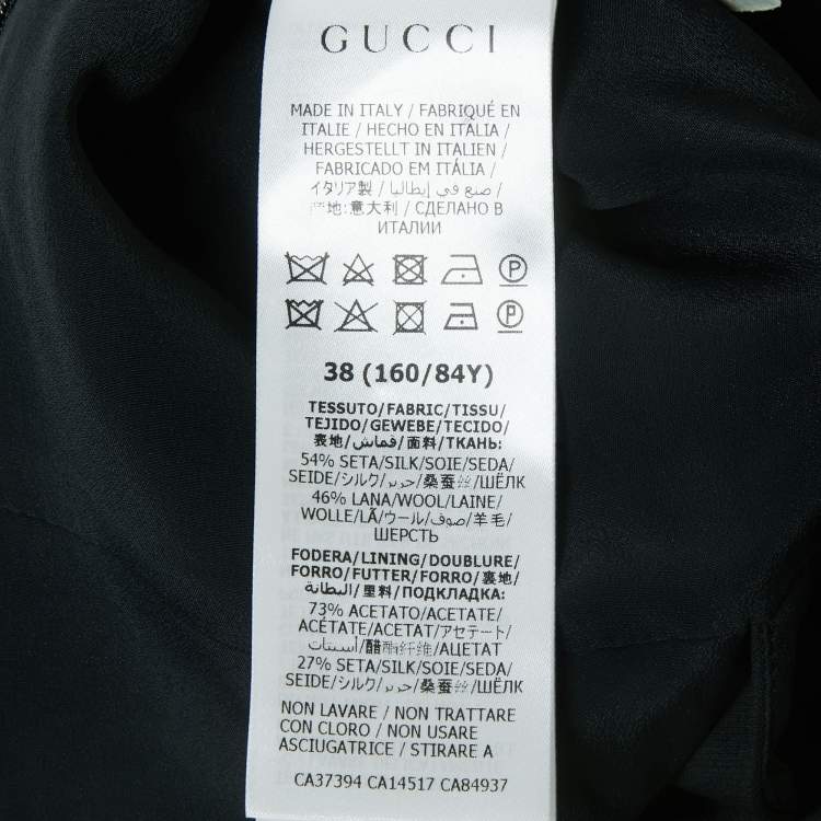 مملوكة مسبقًا Gucci Black Crepe Criss-Cross Strap Top S