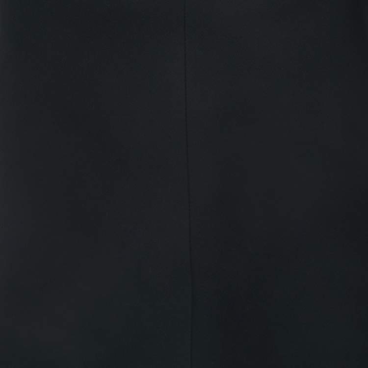 مملوكة مسبقًا Gucci Black Crepe Criss-Cross Strap Top S