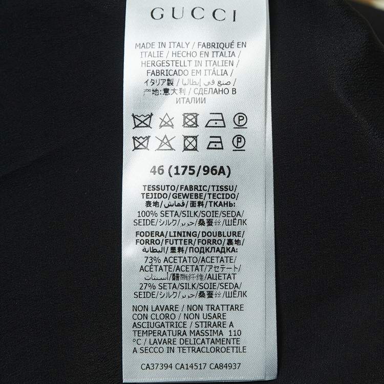 مملوكة مسبقًا Gucci Black Hawaii Printed Silk Sleeveless Midi Dress XL