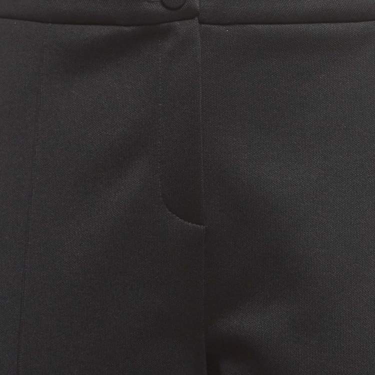 Pre Owned Gucci Black Technical Jersey Side Stripe Detail Stirrup Trousers L
