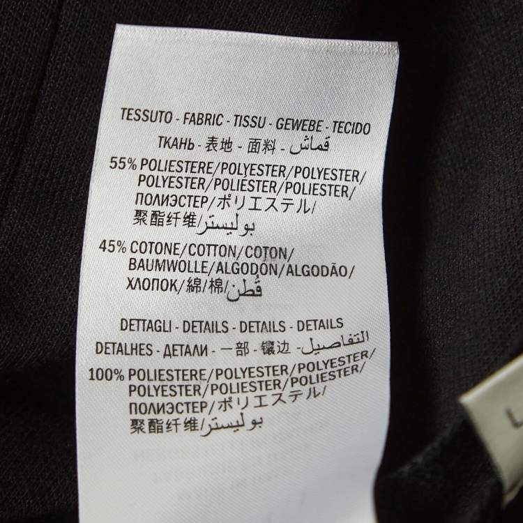 Pre Owned Gucci Black Technical Jersey Side Stripe Detail Stirrup Trousers L