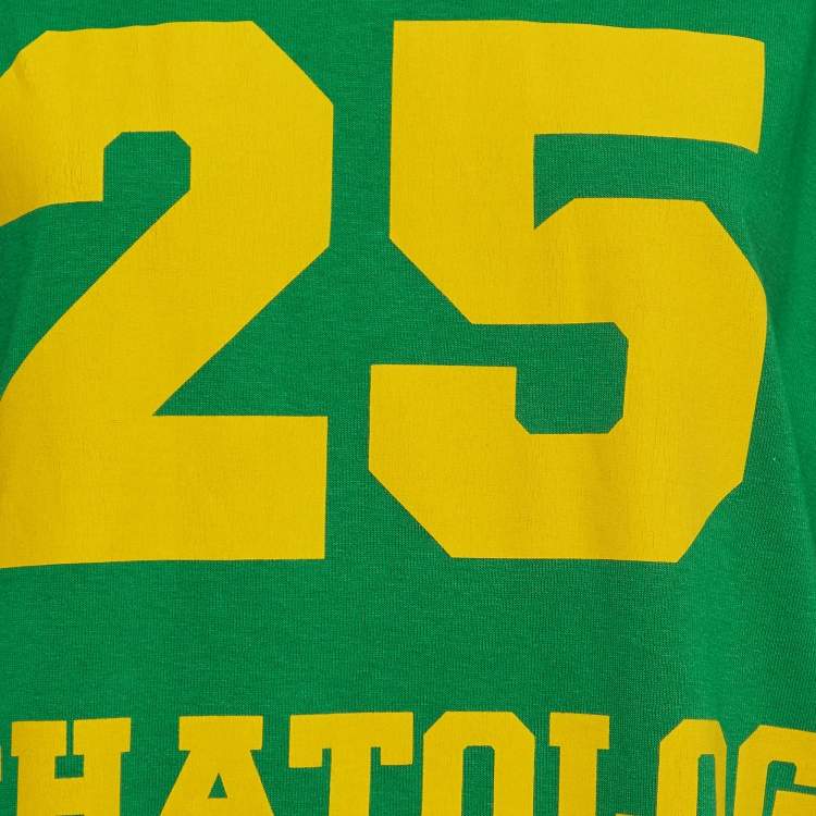 Pre Owned Gucci Green Eschatology Print Cotton Jersey T-Shirt XS