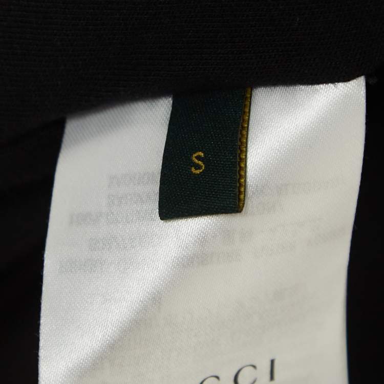 Pre Owned Gucci Dapper Dan Black/Red Logo Motif Sequin Bomber Jacket S
