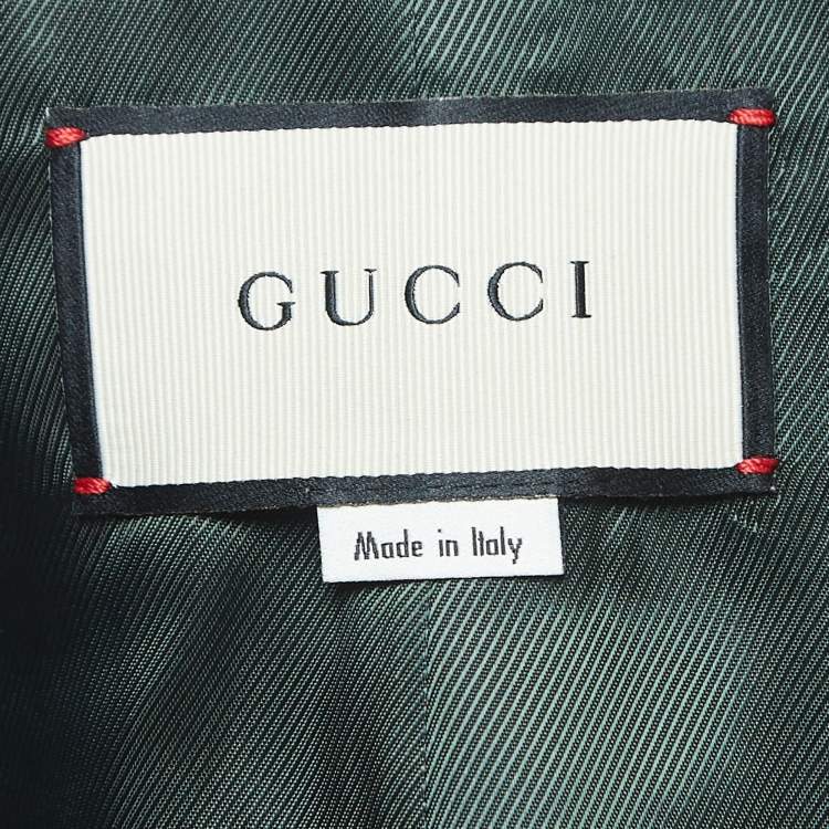 مملوكة مسبقًا Gucci Brown GG Motif Velvet Single Breasted Blazer M