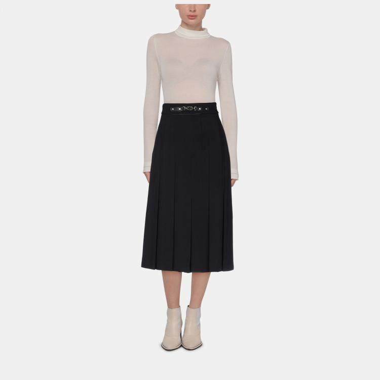 Pre Owned Gucci Viscose Cropped Pants 44