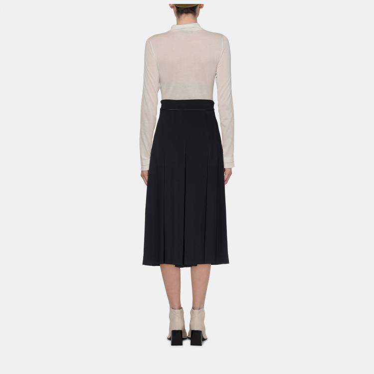 Pre Owned Gucci Viscose Cropped Pants 44