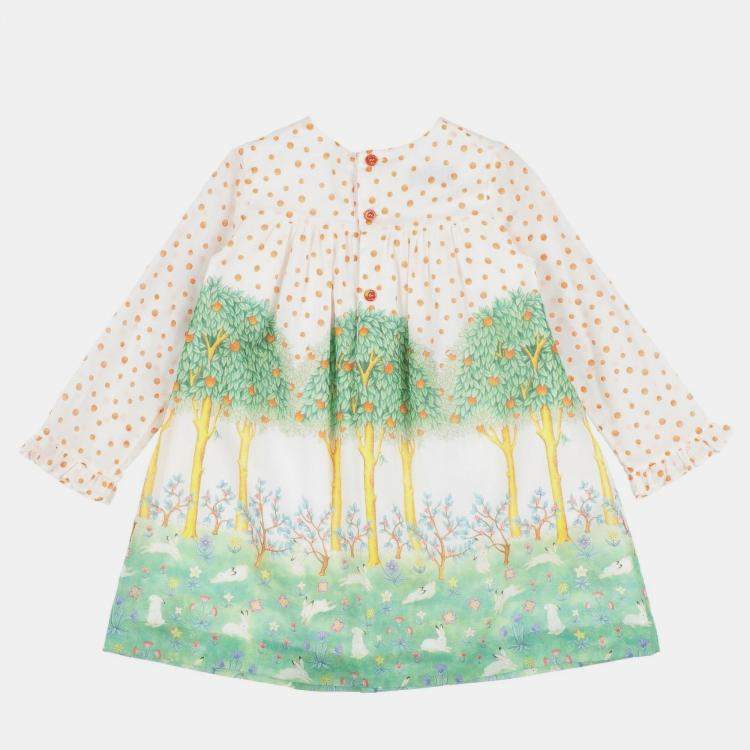 Pre Owned Gucci Multicolor Printed Cotton Dress Size 9/12M