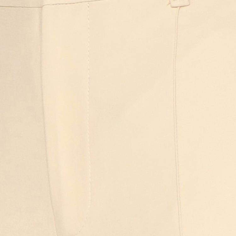Pre Owned Gucci Cream Silk & Wool Wide Leg Pants L (IT 44)