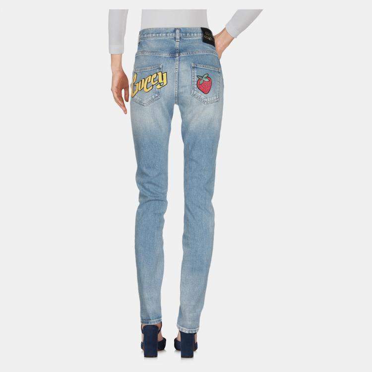 Pre Owned Gucci Cotton Jeans 26