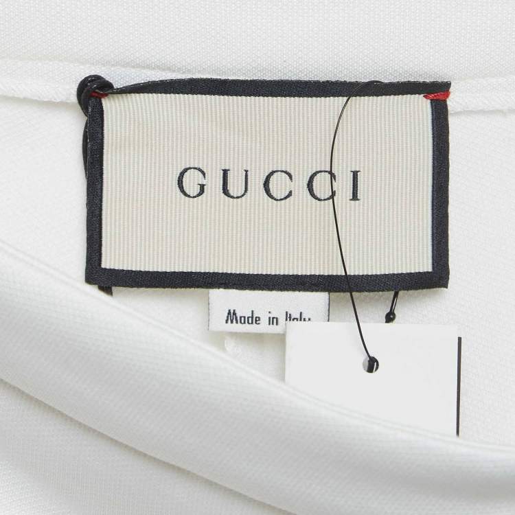 Pre Owned Gucci White Contrast Side Stripe Cotton Blend Hot Pants S