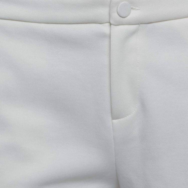 Pre Owned Gucci White Contrast Side Stripe Cotton Blend Hot Pants S