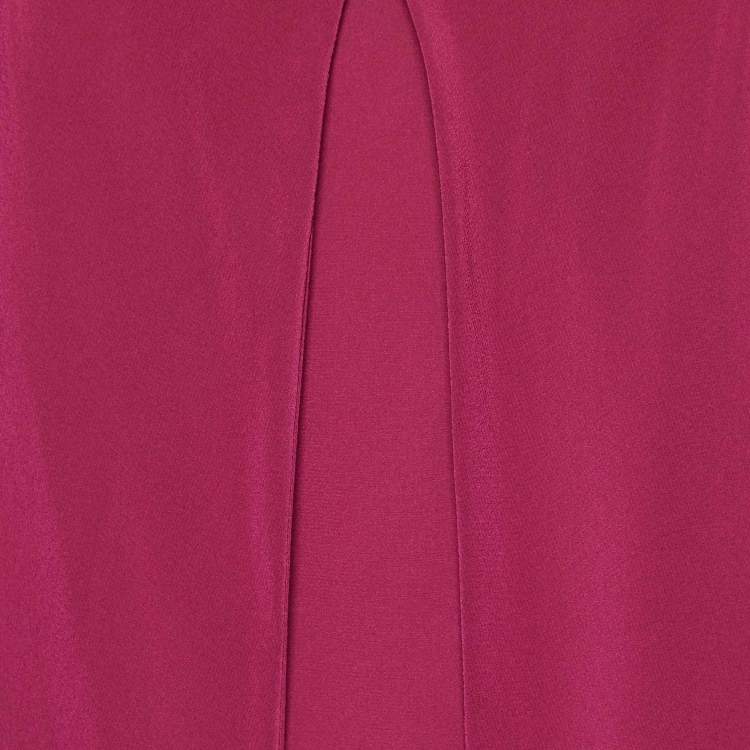 Pre Owned Gucci Purple Silk Sleeveless Blouse S