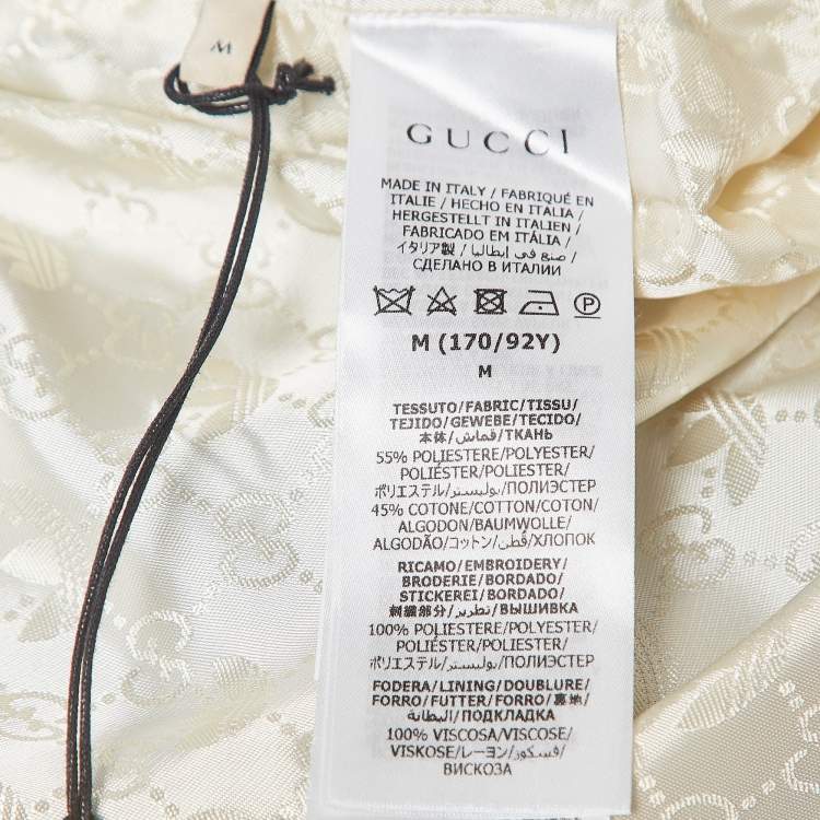Pre Owned Gucci X Adidas Blue Logo Embroidered Jersey Performance Jacket M