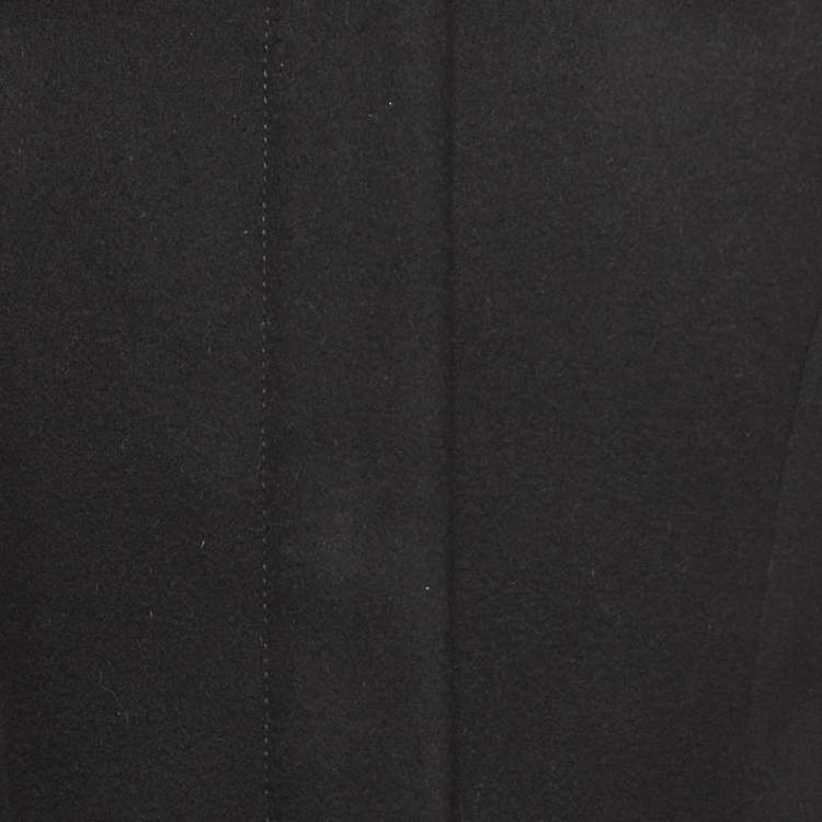 Pre Owned  Louis Vuitton Black Wool Blend Detachable Sleeves Coat M