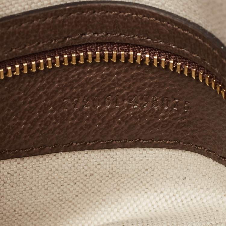 Pre Owned Gucci Beige/Ebony GG Supreme Canvas Small Ophidia Boston Bag