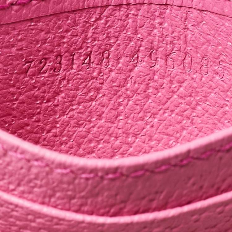 Pre Owned Gucci x Palace Pink GG-P Supreme Canvas Card Holder