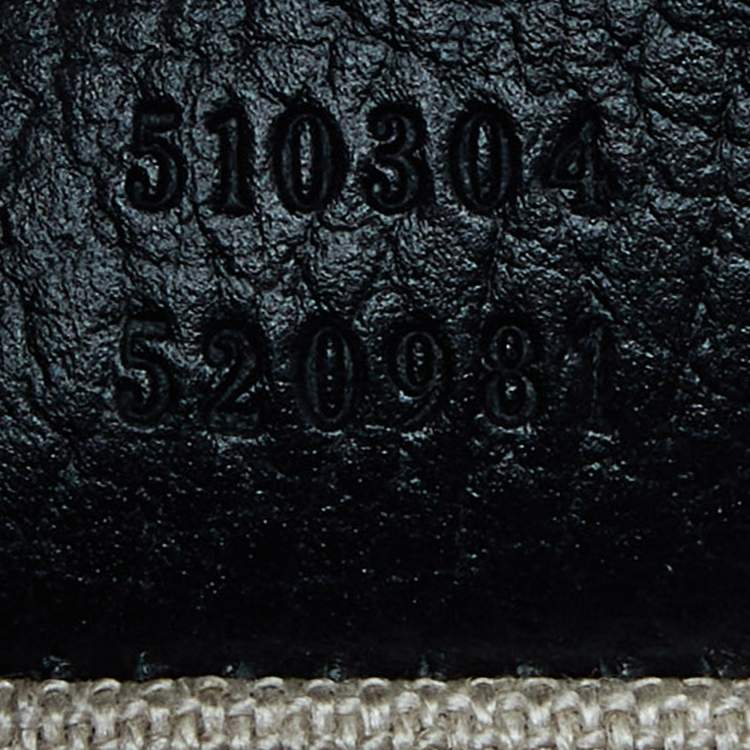 Pre Owned Gucci Black Leather Dollar Interlocking G Crossbody Bag