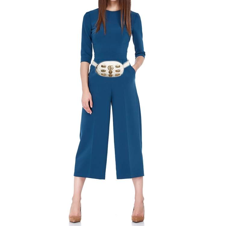 Pre Owned Gucci Off White Matelassé Leather GG Marmont Belt Bag