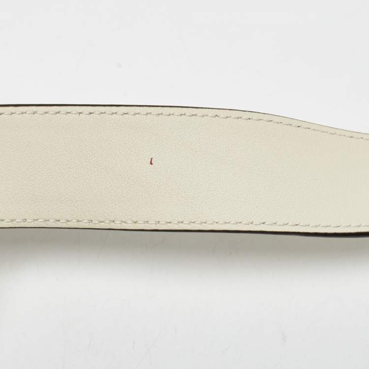 Pre Owned Gucci Off White Matelassé Leather GG Marmont Belt Bag