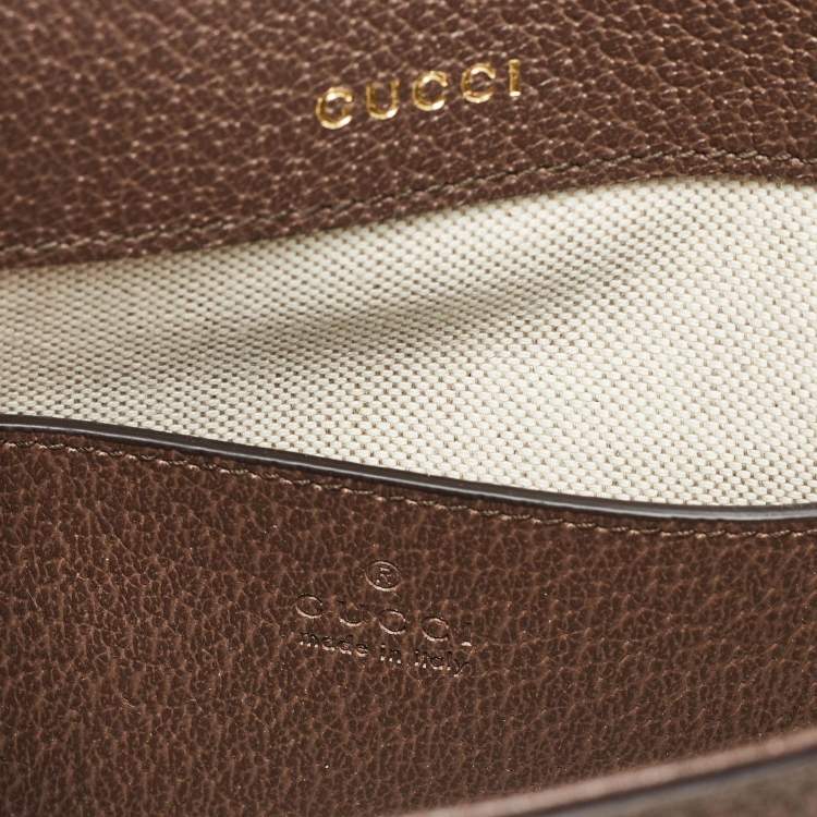 Pre Owned Gucci Beige/Brown GG Canvas Leather Horsebit 1955 Crossbody Bag