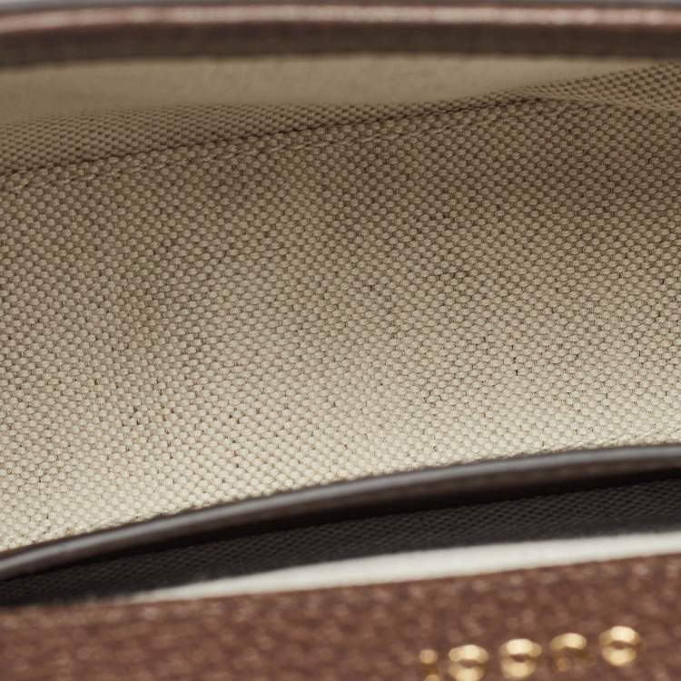 Pre Owned Gucci Beige/Brown GG Canvas Leather Horsebit 1955 Crossbody Bag