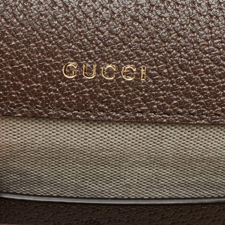 Pre Owned Gucci Beige/Brown GG Canvas Leather Horsebit 1955 Crossbody Bag