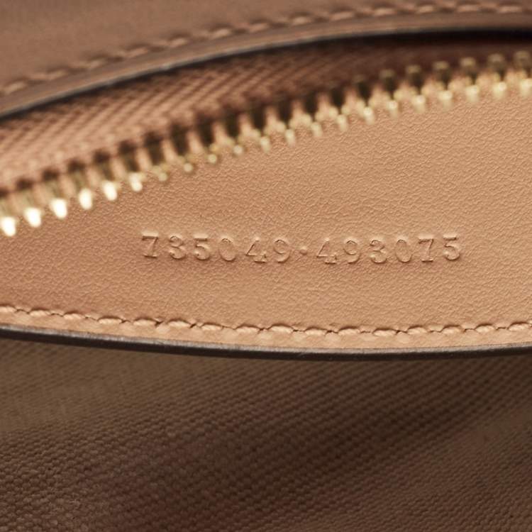 Pre Owned Gucci Rose Beige Matelasse Leather Small GG Shoulder Bag