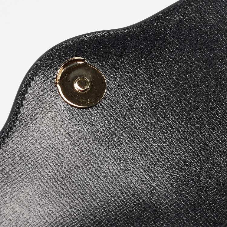 Pre Owned Gucci Black Leather Mini Monochrome Horsebit 1955 Shoulder Bag