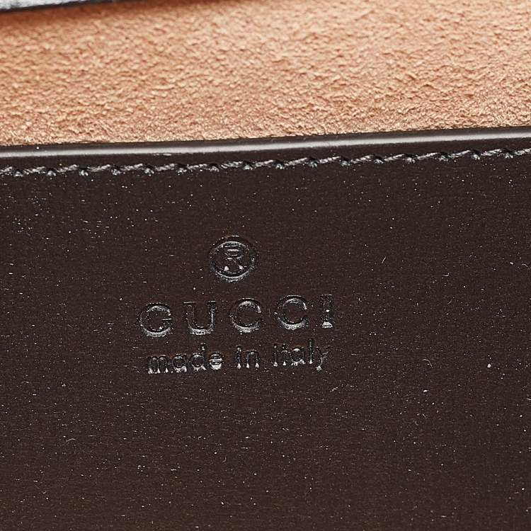 Pre Owned Gucci Black Leather Mini Monochrome Horsebit 1955 Shoulder Bag