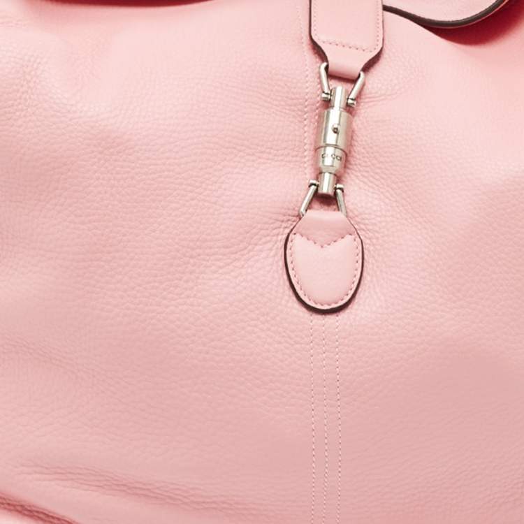 Pre Owned Gucci Pink Leather Medium Jackie 1961 Shoulder Bag