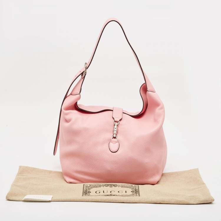 Pre Owned Gucci Pink Leather Medium Jackie 1961 Shoulder Bag
