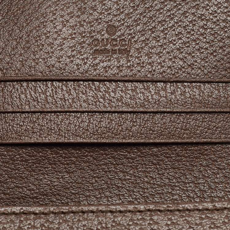 Pre Owned Gucci Beige/Ebony GG Supreme Canvas and Leather Ophidia Card Case