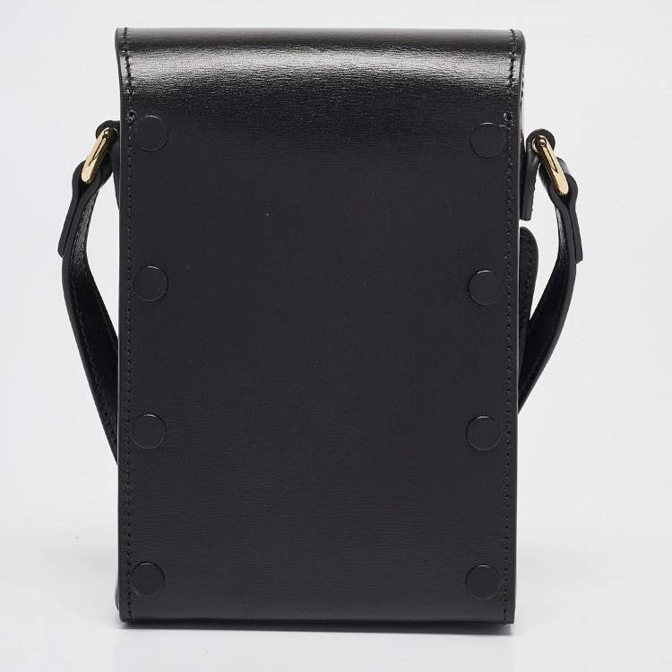 Pre Owned Gucci Black Leather Mini Horsebit 1955 Crossbody Bag