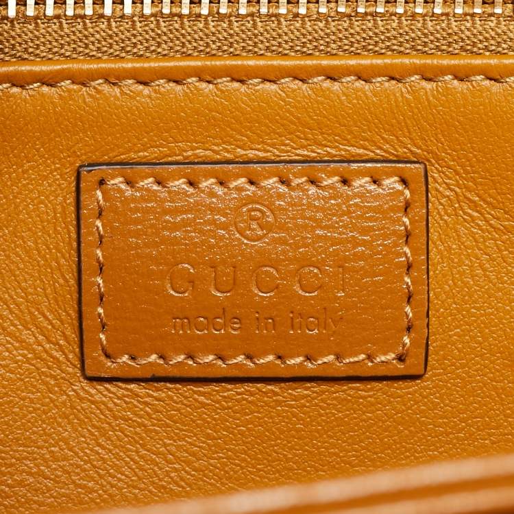 Pre Owned Gucci Brown/White Shearling Fur and Suede Small Horsebit 1955 Shoulder Bag