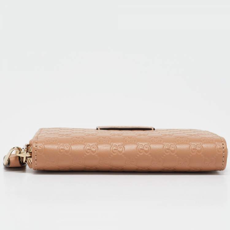 Pre Owned Gucci Beige Microguccissima Leather Coin Purse
