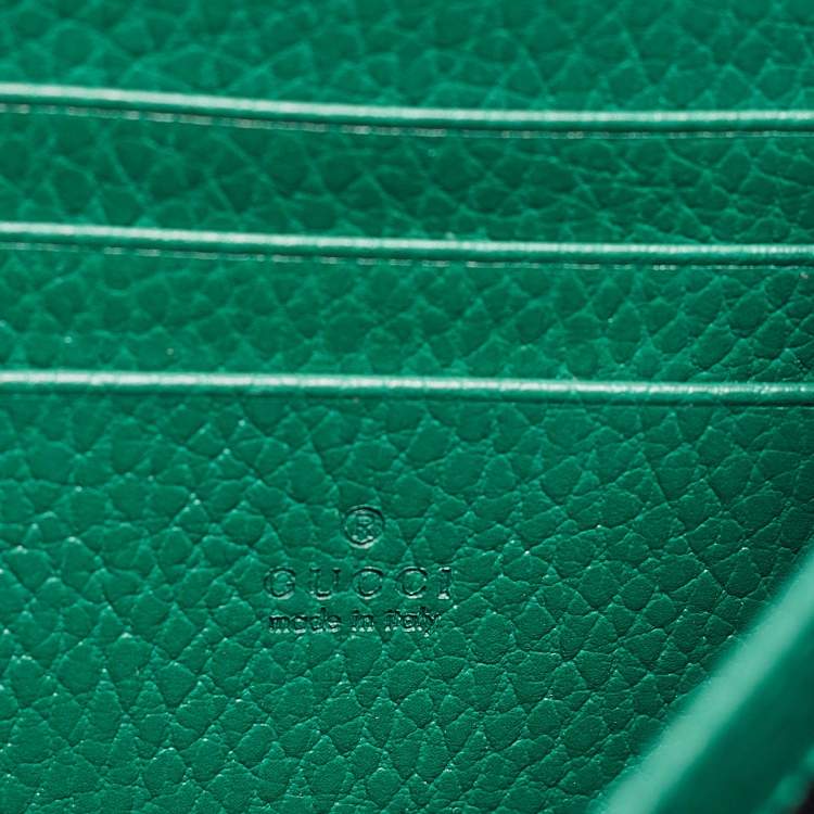 Pre Owned Gucci Green Leather Mini Dionysus Crystals Shoulder Bag