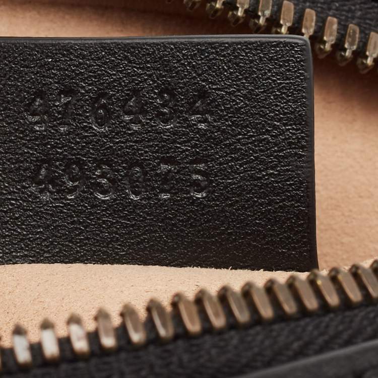 مملوكة مسبقًا Gucci Black Matelassé Leather Mini GG Marmont Belt Bag