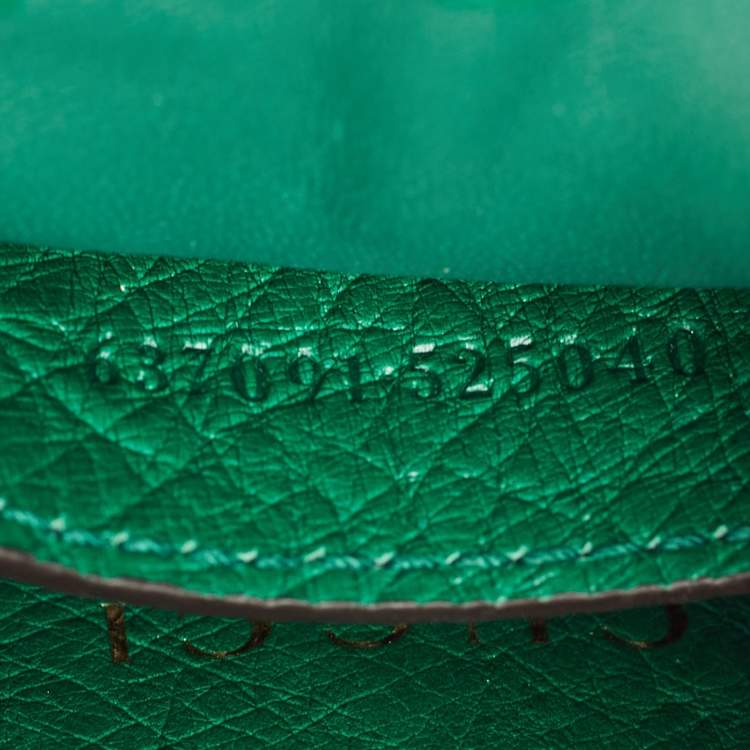 مملوكة مسبقًا Gucci Green/Multicolor Ostrich and Python Mini Jackie 1961 Hobo