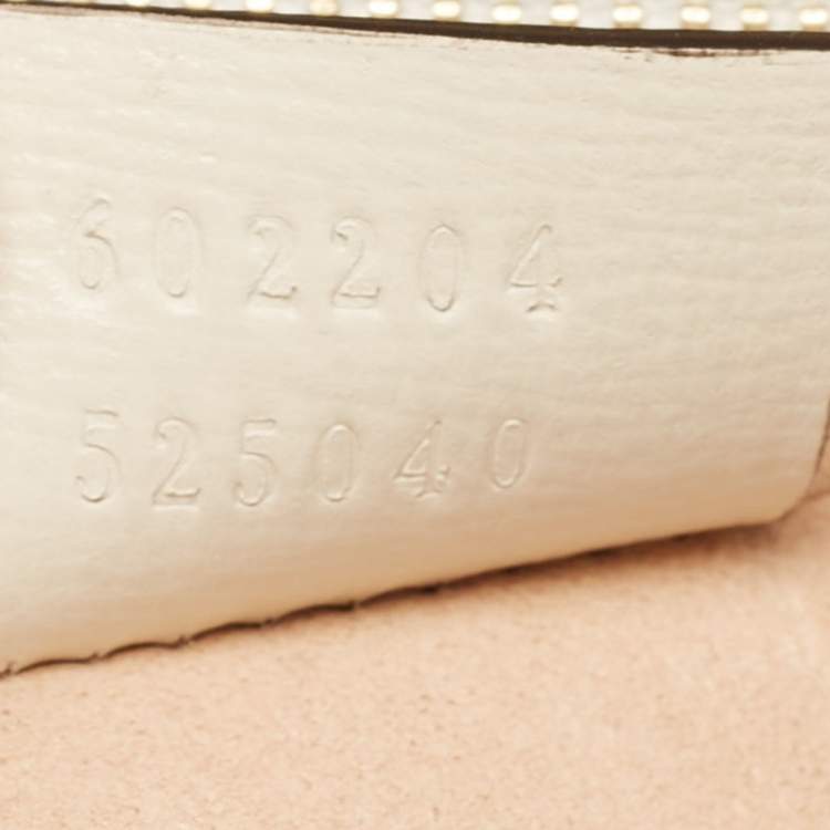 Pre Owned Gucci Beige/Off White GG Supreme Canvas and Leather Small Horsebit 1955 Shoulder Bag