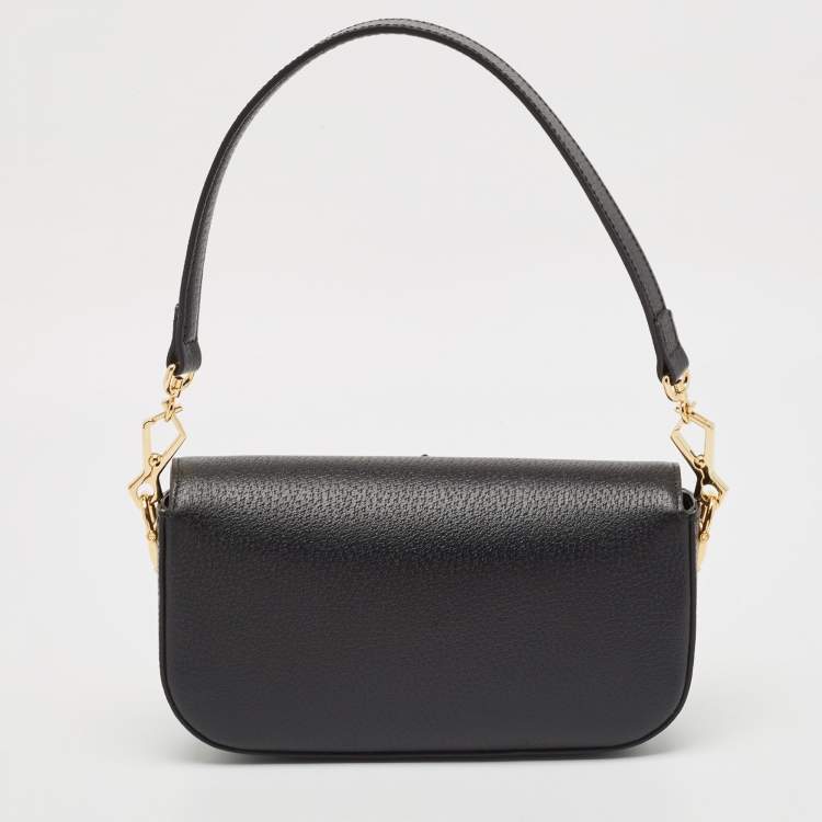 Pre Owned Gucci x Adidas Black/White Leather Small Horsebit 1955 Shoulder Bag