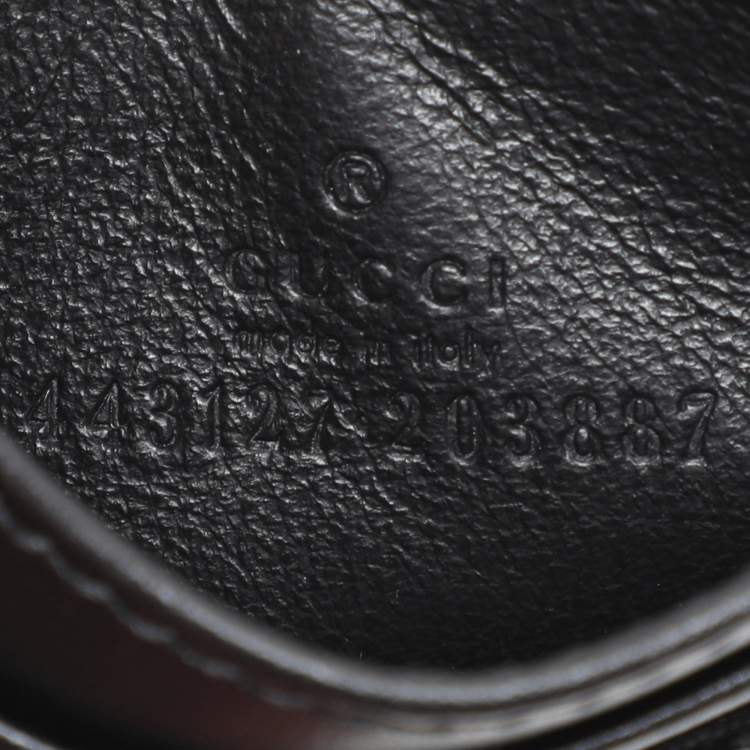 Pre Owned Gucci Black Leather GG Marmont Card Holder