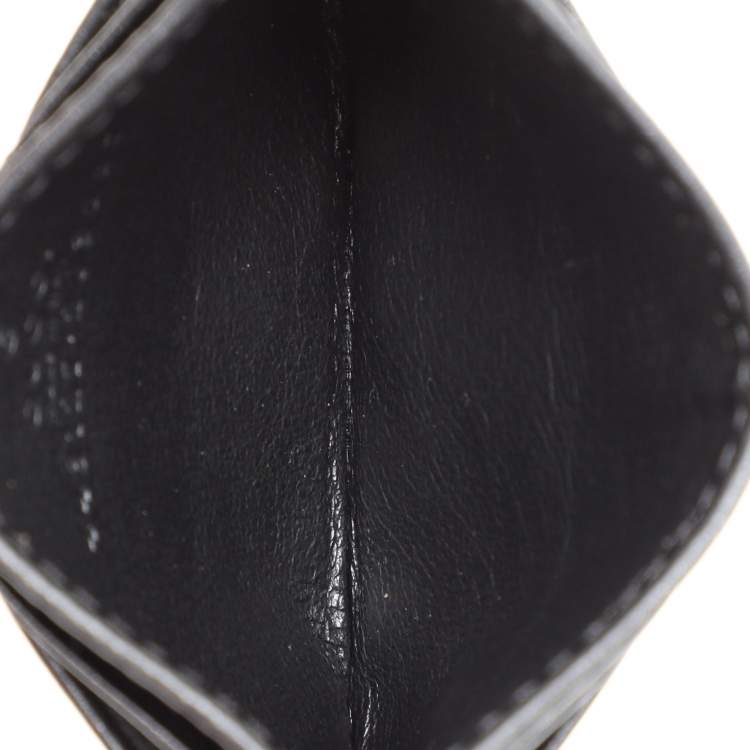 Pre Owned Gucci Black Leather GG Marmont Card Holder